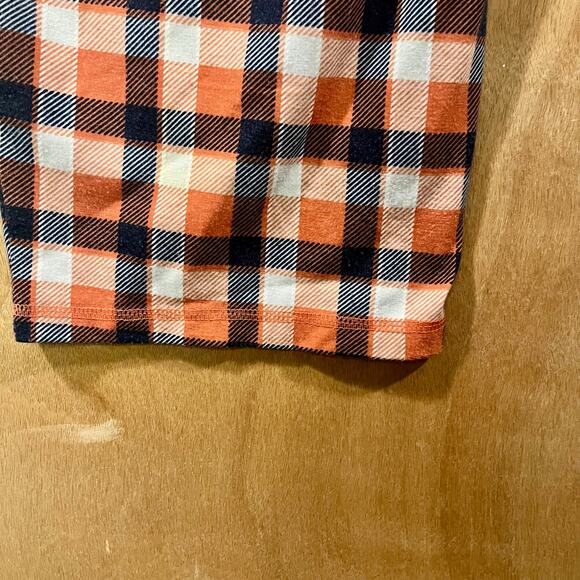 Cuddle Duds Men's Pajama Pants, Size XL. Cozy Plaid, Orange & Blue - Picture 5 of 7